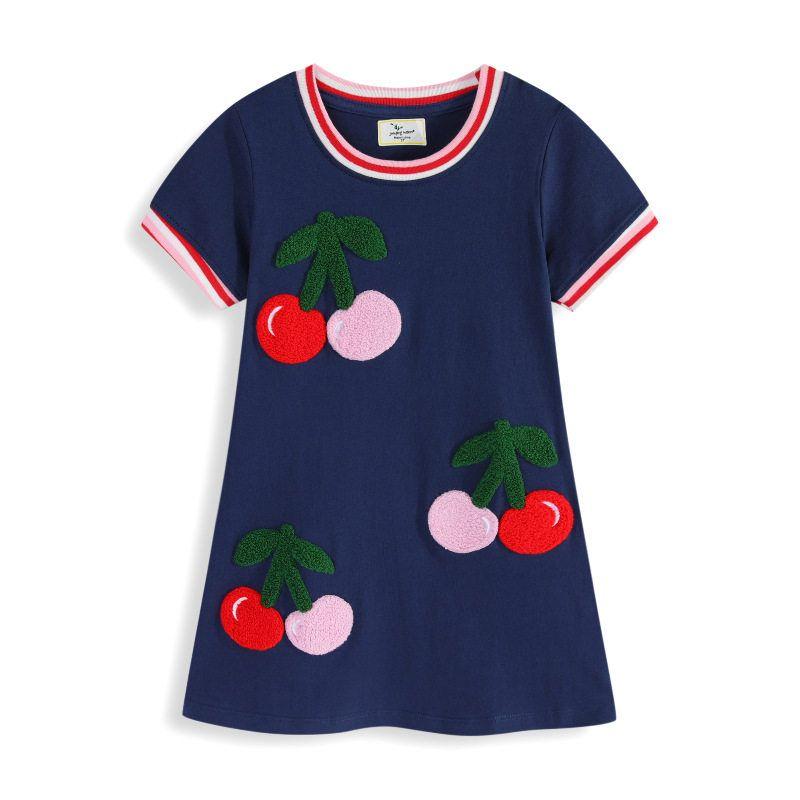 and American Cross-Border Children s Clothing Princess Style Embroidered Girls  Dress New Style Children s Short-Sleeved Fashionable Princess Dress 6220 6t Recommended Height 110-120