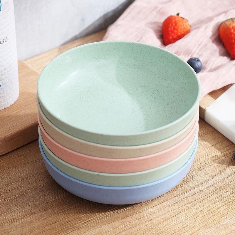 Eco-Friendly Straw Mixed Color Side Plates Set
