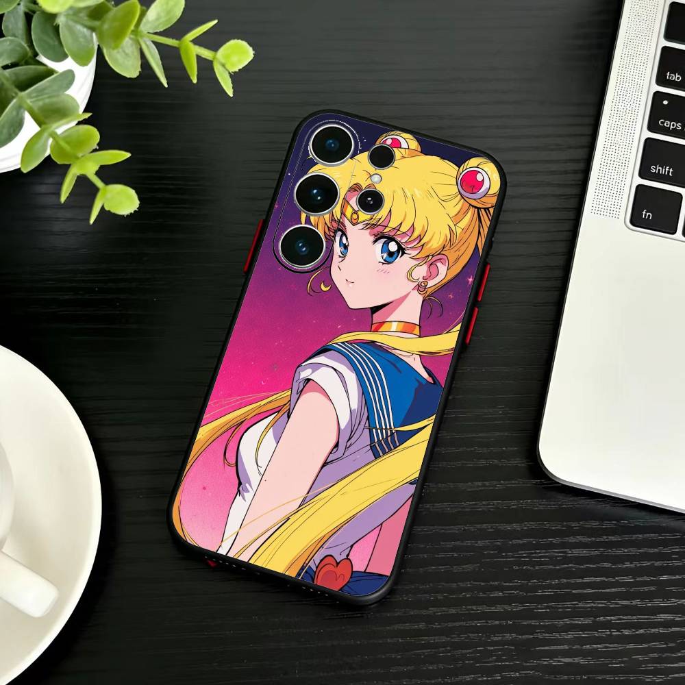 Cartoon D-Sailor M-Moons Handyhülle Für Samsung S26,S25,S24,S23,S22,S21,S20,S30,Ultra,Plus,Fe,Note,5G Schwarze Abdeckung