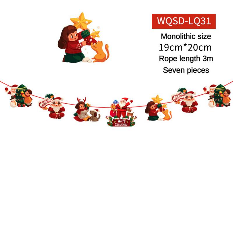 Christmas Banner 2024 Merry Christmas Decorations For Home Garland Santa Claus Navidad For Xmas Gift Noel Decor New Year 2025