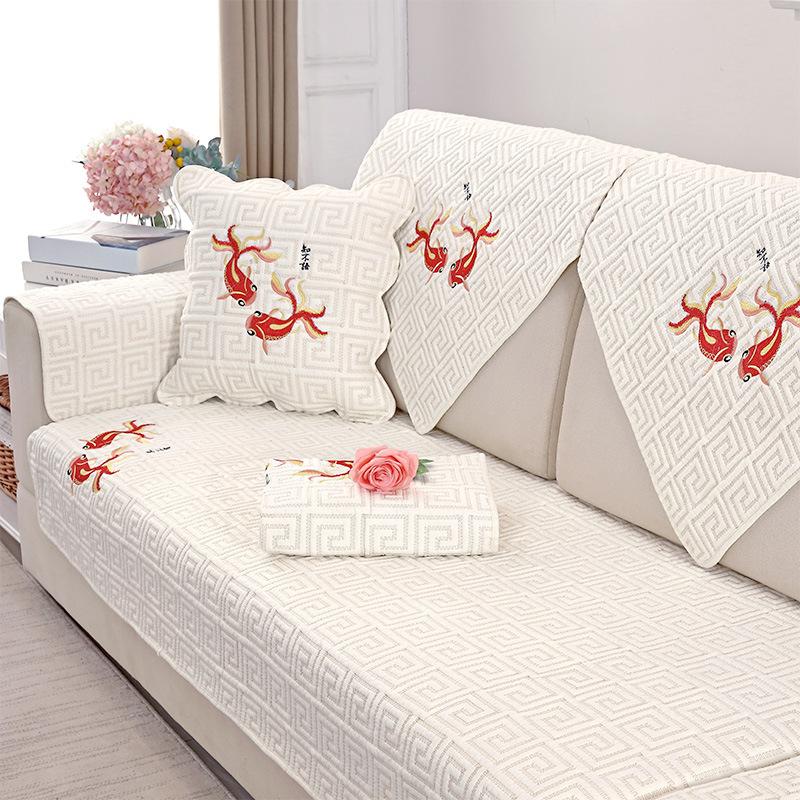 Pernă de bumbac pentru canapea chinezească, universală pentru toate anotimpurile, antiderapantă, de înaltă calitate, pentru canapea din lemn masiv, simplă, modernă, husă din pânză, husă