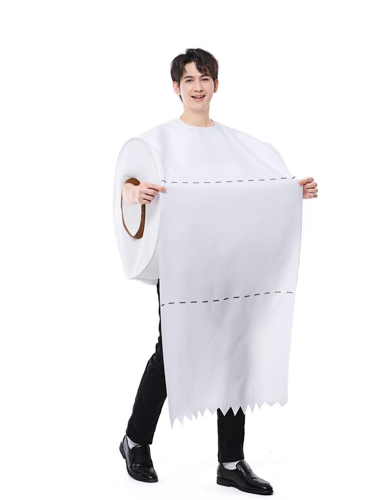 Halloween Gag Toilet Paper Costume for Men & Women - Funny Cosplay & Performance Outfit