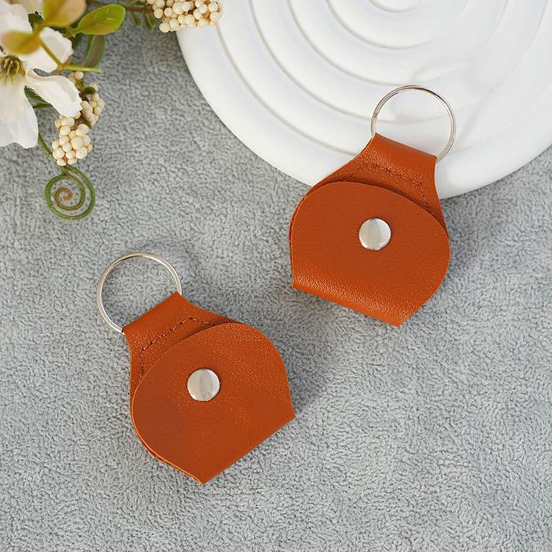3PCS/Pack PU Leather Potable Guitar Pick Bag Black Brown 2Color Available Pick Holder Pick Storage Keychain Guitar Accessory ZYF