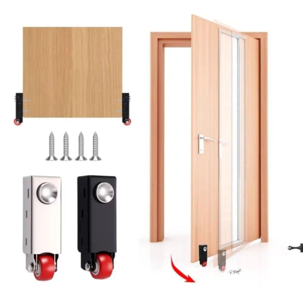 Anti Sagging Door Stop Pulley Silent Fixed Roller Directional Sliding Glass Door Office Use