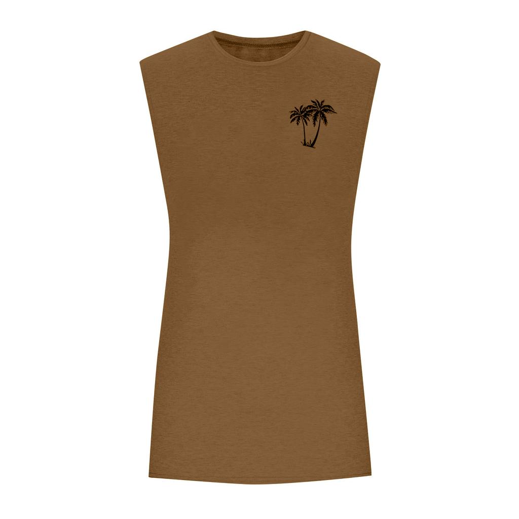 Mens Summer Surf Beach Tank Top Large Size Casual Breathable Sleeveless Top Loose  Print Tank Top Man Shirt
