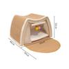 All-Season Cat House with Sisal Scratching Pad Semi-Enclosed Shell Pet Tent Non-Shedding Fleece Sleeping Bag Spacious Cat Villa