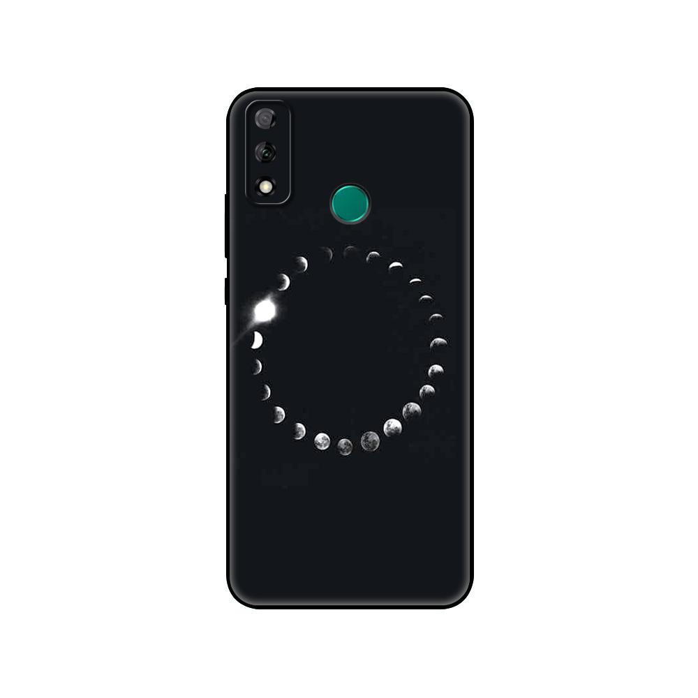 Black Tpu Case For Huawei Y9S Y6S Y8S Y5P Y7P Y8P Case For Huawei Y5 Lite Y6 Cover Sky Space Planet Moon Stars Unique Design