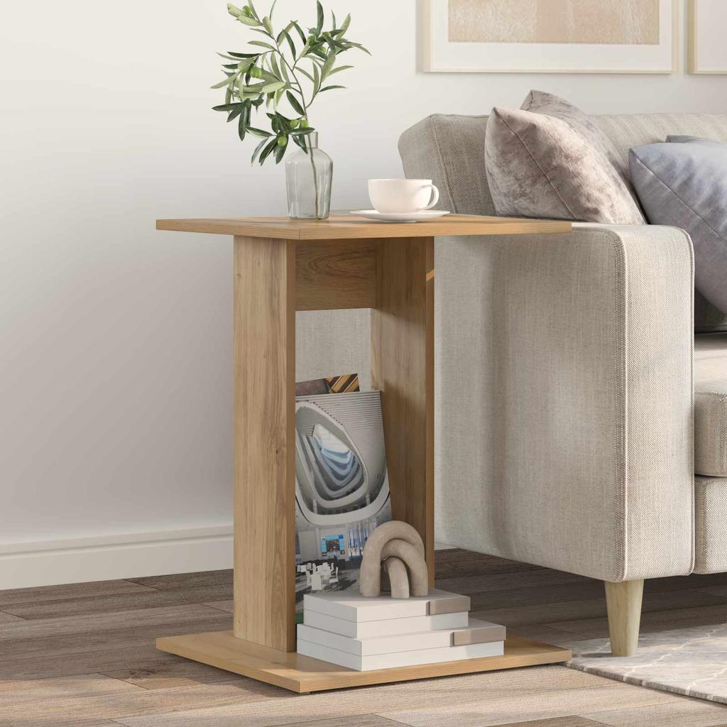 Side Table Artisan Oak 45 X 40 X 62.5 Cm Engineered Wood