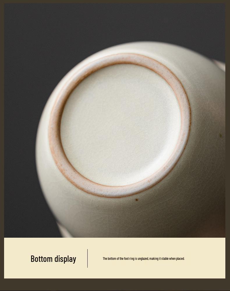 Portable Ceramic Tea Set: One Pot & Three Cups for Outdoor and Business Gifts