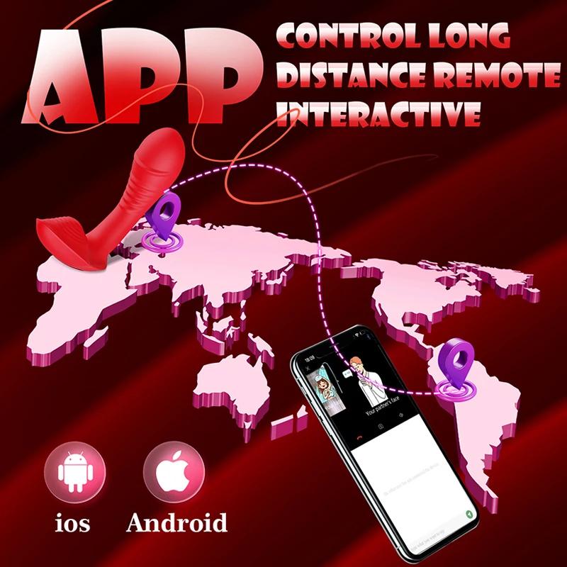 Wearable Vibrator with APP Remote Control and G Spot Dual Mode Adjustable Butterfly Panty Clitoral Stimulator for Couples Rechargeable Adult T