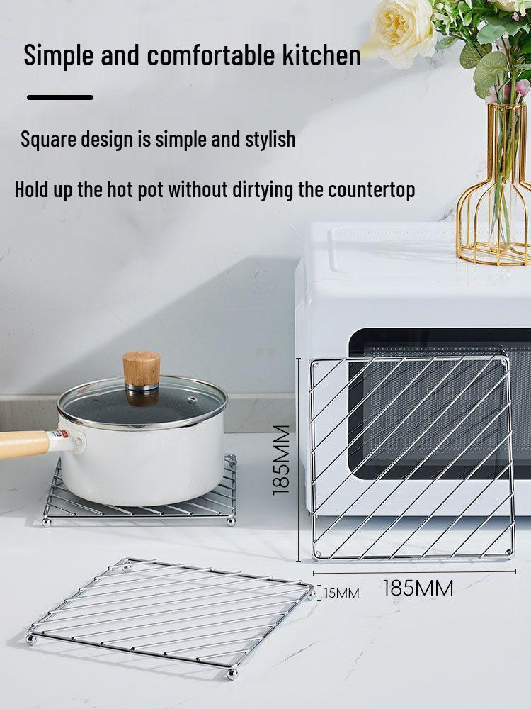Cast Iron Heat-Resistant Kitchen Countertop Mat: Anti-Scald Placemat for Pots, Bowls & Plates 1-piece Electroplated Thicker