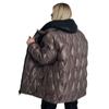 Fierte Damski płaszcz w dużym rozmiarze Ayl61846 Nadmuchiwany stały kaptur
