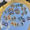 Helle Farbe Glas Cabochon Evil Eye Ohrstecker Modeschmuck Trendy Tier Auge Frauen Charms Französisch Ohrring
