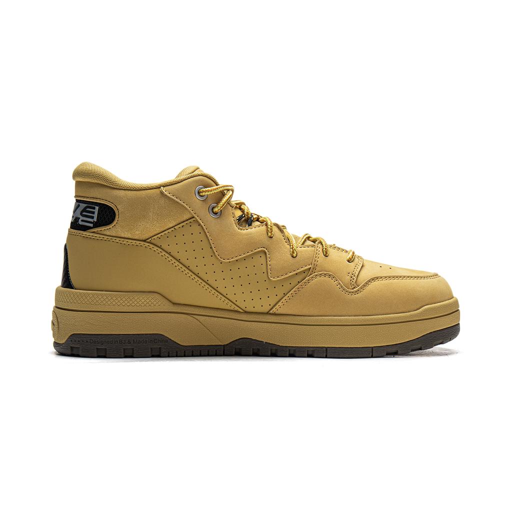 Li Ning Wave MID Thermal Slip Resistant Mid top Skateboard Shoes Unisex Umber AGCV379-1
