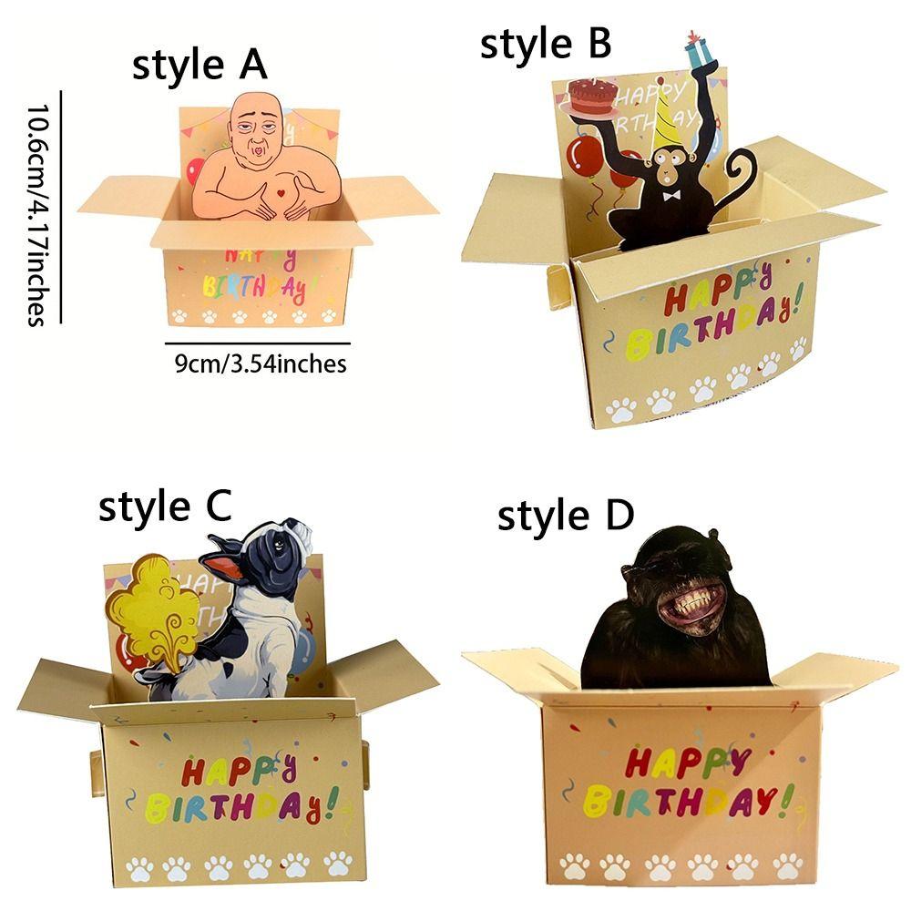 Funny 3D Birthday Greeting Card Happy Birthday Card  For Travel Family Gatherings Friends