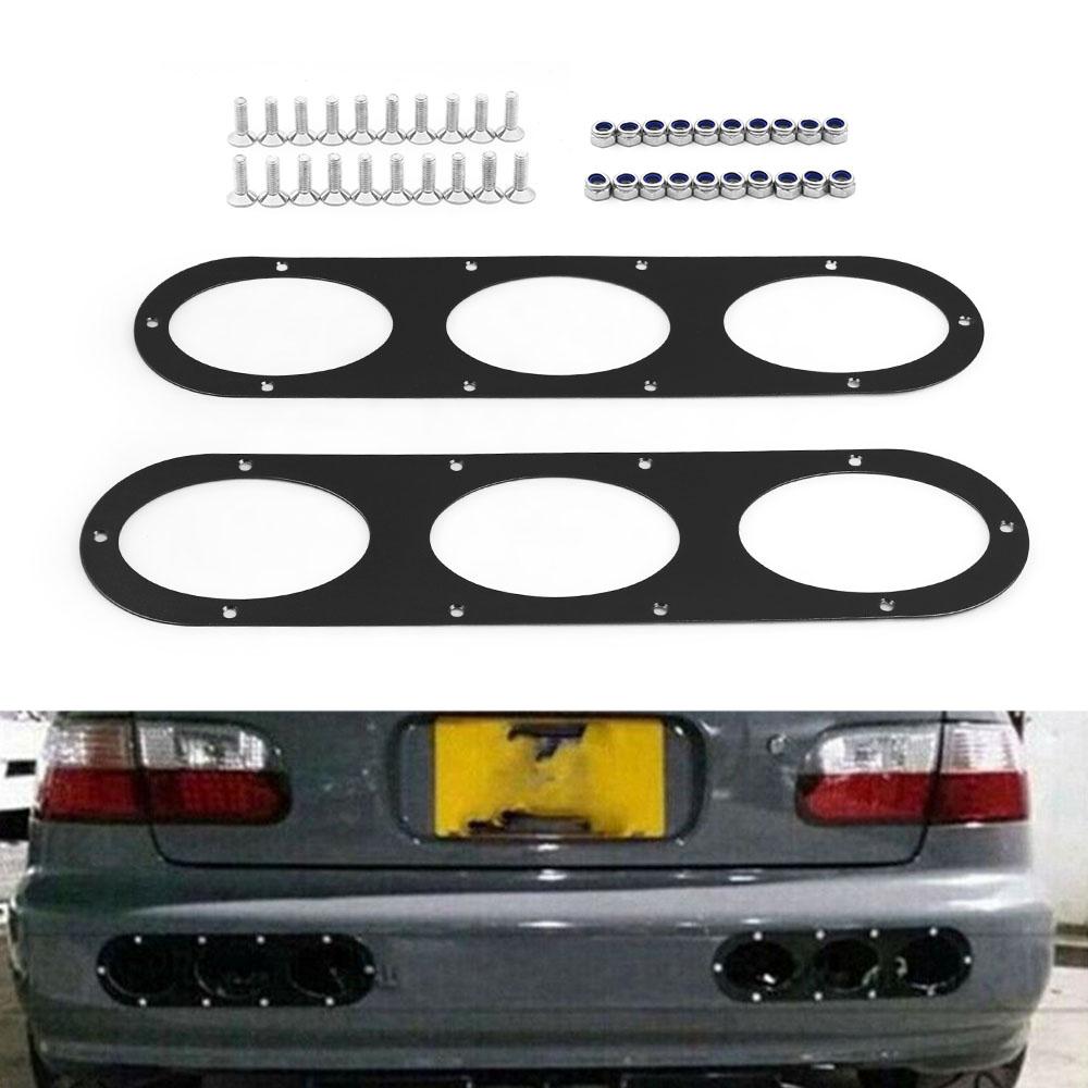 

2 шт. диффузор заднего бампера для универсальной автомобильной панели диффузора для отвода воздуха на задний бампер чёрный