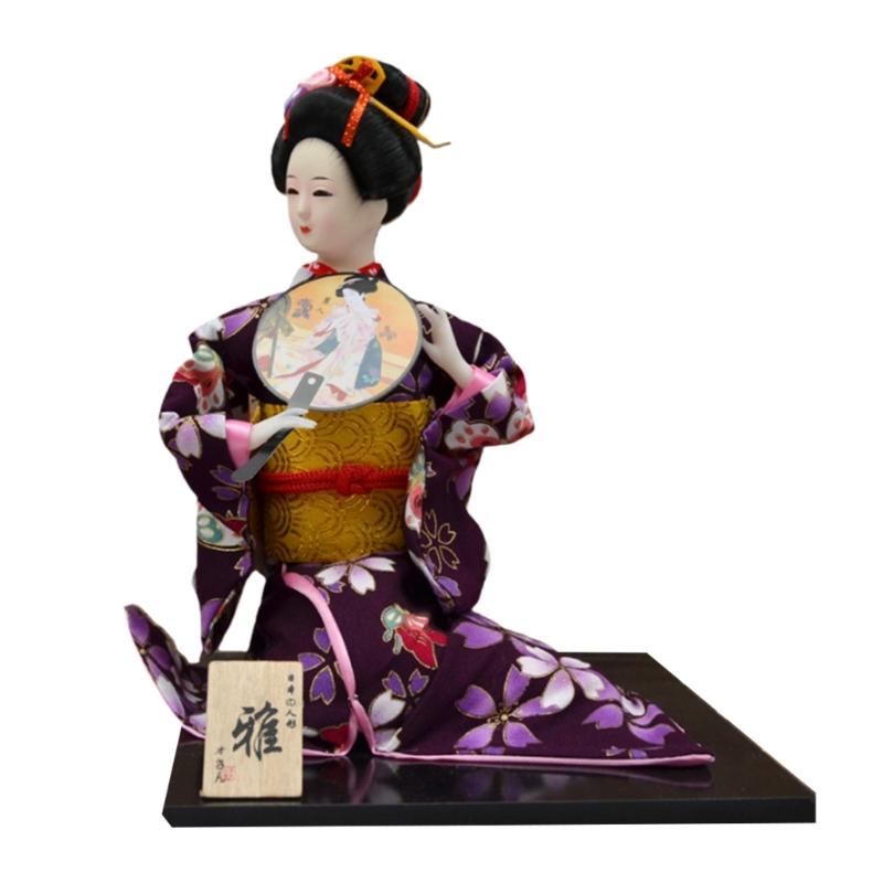 12Inch Japanese Kimono Toy Ornament for Restaurant and Home Decoration with Elegant Designing Optional Figurine Type