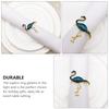 2Pcs Flamingos Napkin Rings Reusable Elegant Table Setting Accessories for Christmas Easter Valentine's Day Napkin Decor Buckle