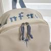 College-Stil Rucksack mit Buchstabenstickerei Leichte Schultasche Damen Rucksack mit großem Fassungsvermögen