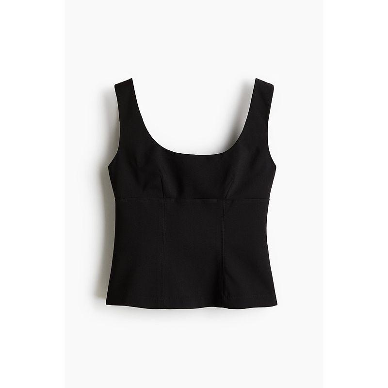 

HM 2025 New Fall Women s Clothing Waist Vest 1275339 Black 170/116