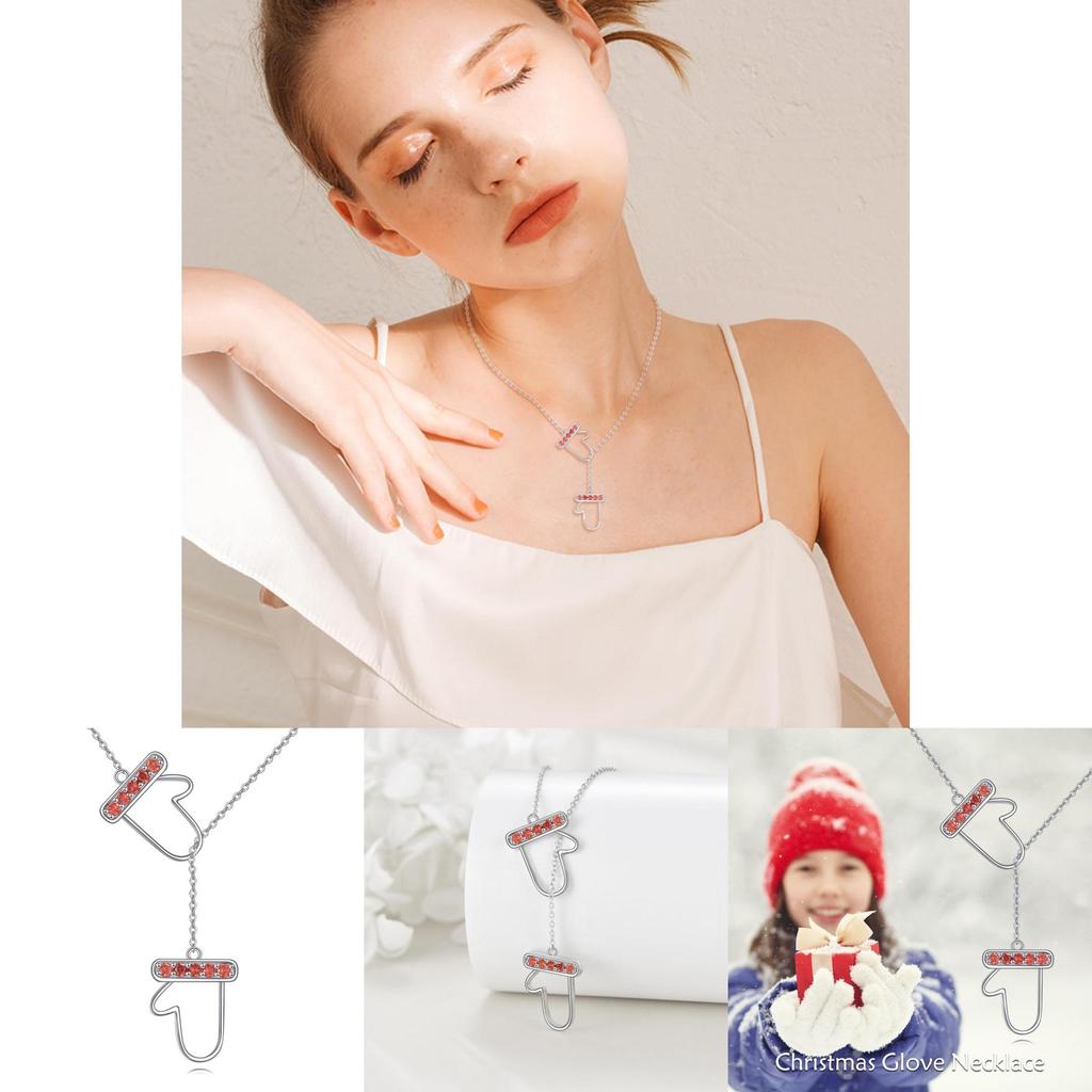Simple Snowy Season Necklace With Geometric Shape For Girls