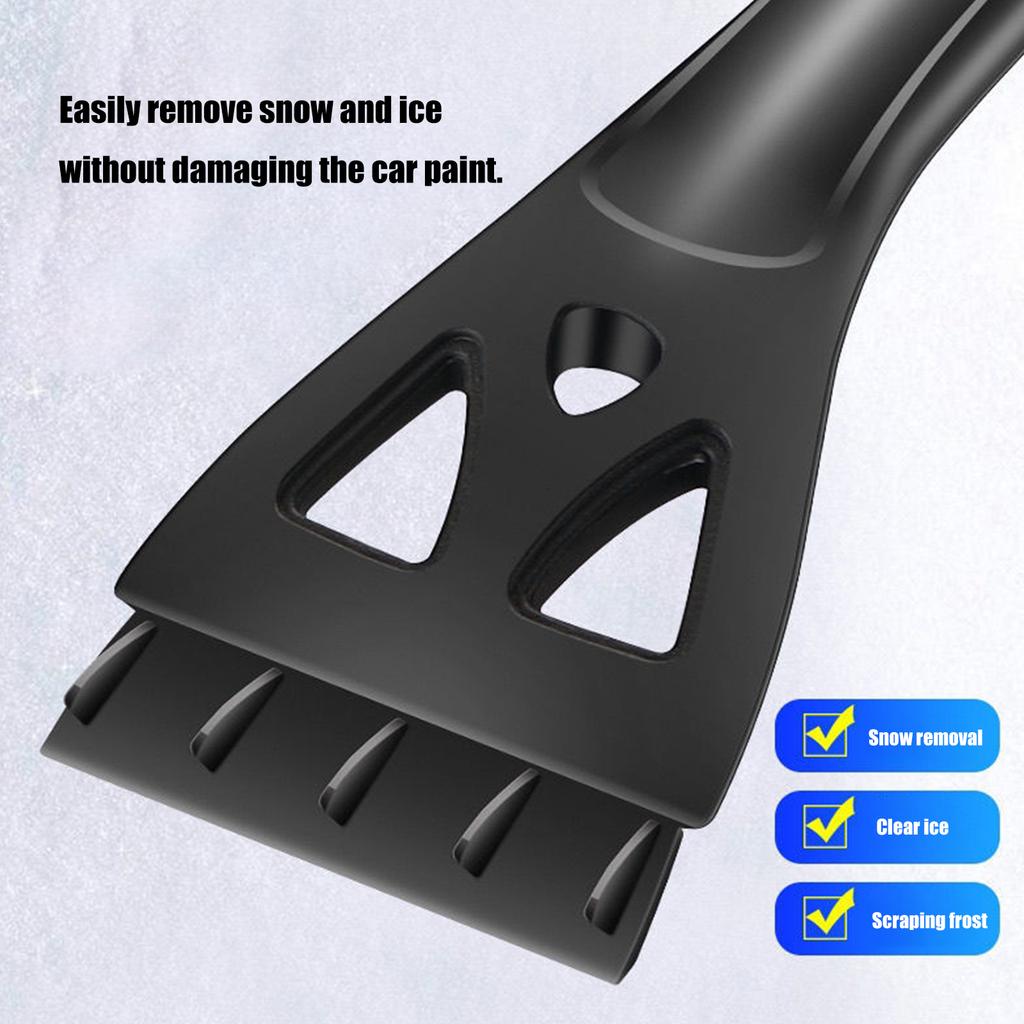 Multipurpose Windshield Ice Scraper Tool 9.4 Inch Soft Bristle Snow Brush Nonslip Foam Grip Suitable For Winter Cleaning