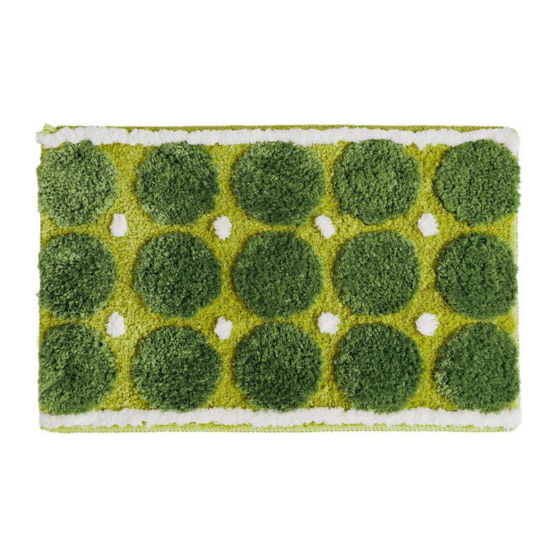 

Moss Felted Carpet Tufted Bathroom Doorrug Water Absorbing Anti-Slip Mat Home Use Thickened Pile Mats Home Decor 40x60cm зелёный