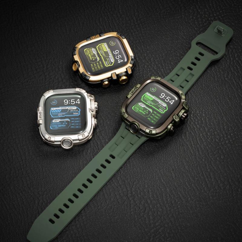 Wodoodporne Metalowe Etui Bumper na Apple Watch Ultra 49mm 46mm 45mm 44mm Pokrowiec Ochronny z Folią na iWatch Series 10 9 8 7 6 SE