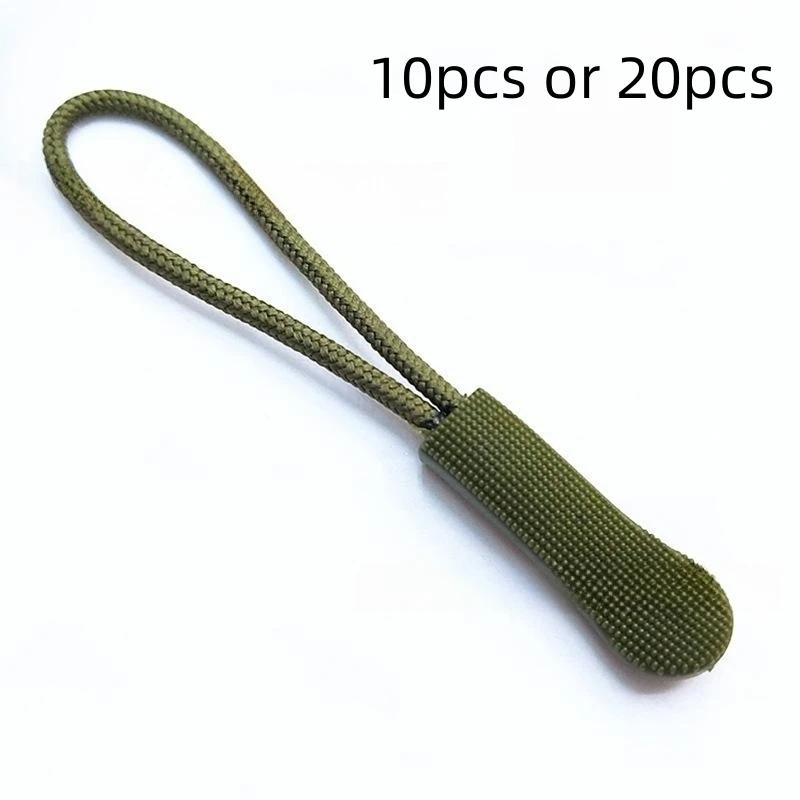 10/20 Stück Reißverschlussanhänger Ziehtab Ende Passend Seilanhänger Ersatzclip Gebrochene Schnalle Fixierer Reißverschlusskordel Lasche Reisetasche Koffer Zelt Rucksack