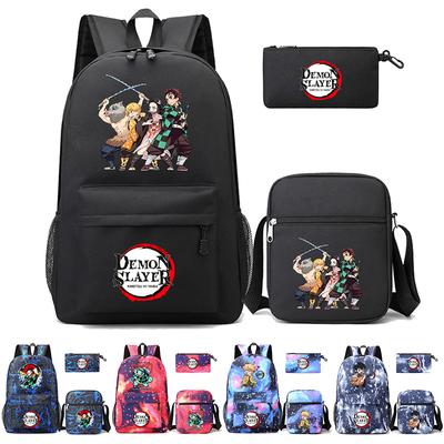 Anime Demon Slayer Backpack Sharingan Teenagers Student Schoolbag Boy Girl Back To School Uzumaki Big Capacity Cartoon Bags