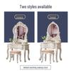 European Style Mini Dressing Table for Bedroom - French Princess Makeup Cabinet for Small Apartments, Modern Simple Design