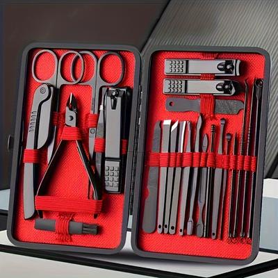 Premium Nagelpflegeset aus Edelstahl – Professionelles Maniküre- und Pediküre-Set mit Nagelhautzange, Nagelknipser und Nagelknipser-Set