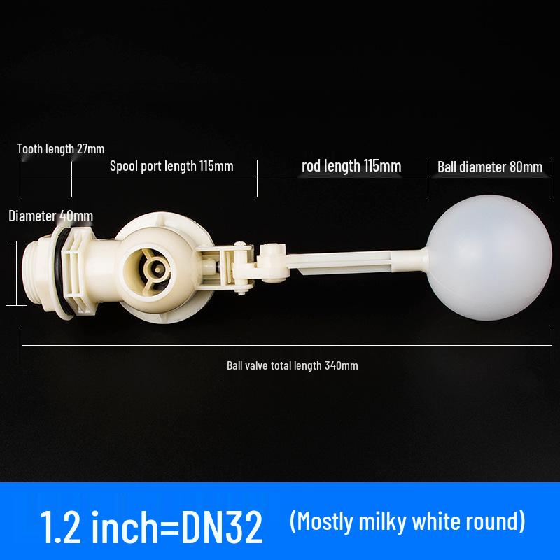 Adjustable Transparent Plastic Float Valve for Water Tanks - Install At Any Angle