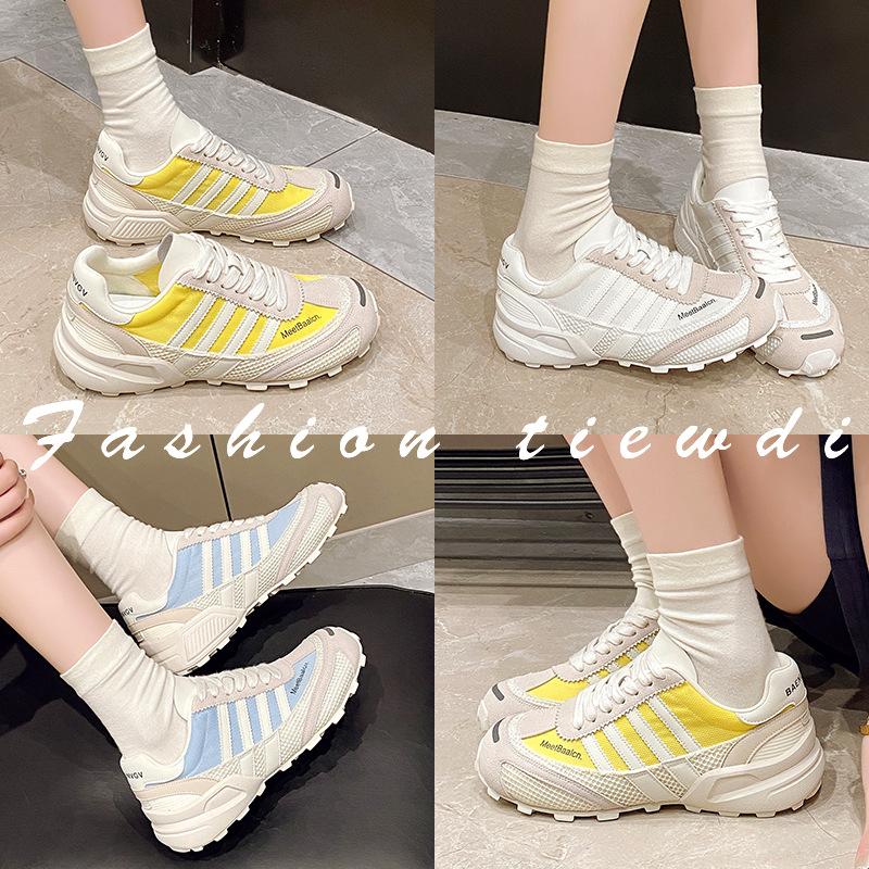 Leder Mesh Gummi Sohle Deutsche Trainingsschuhe Damenschuhe 2025 Sommer Neu Atmungsaktiv Vielseitig Lässig Sport Forrest Gump Schuhe