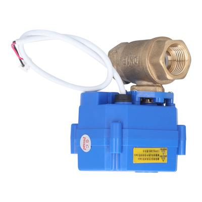 Motorized Ball Valve DN15 Brass Straight Through Hydraulic Fitting with Indication DC220V