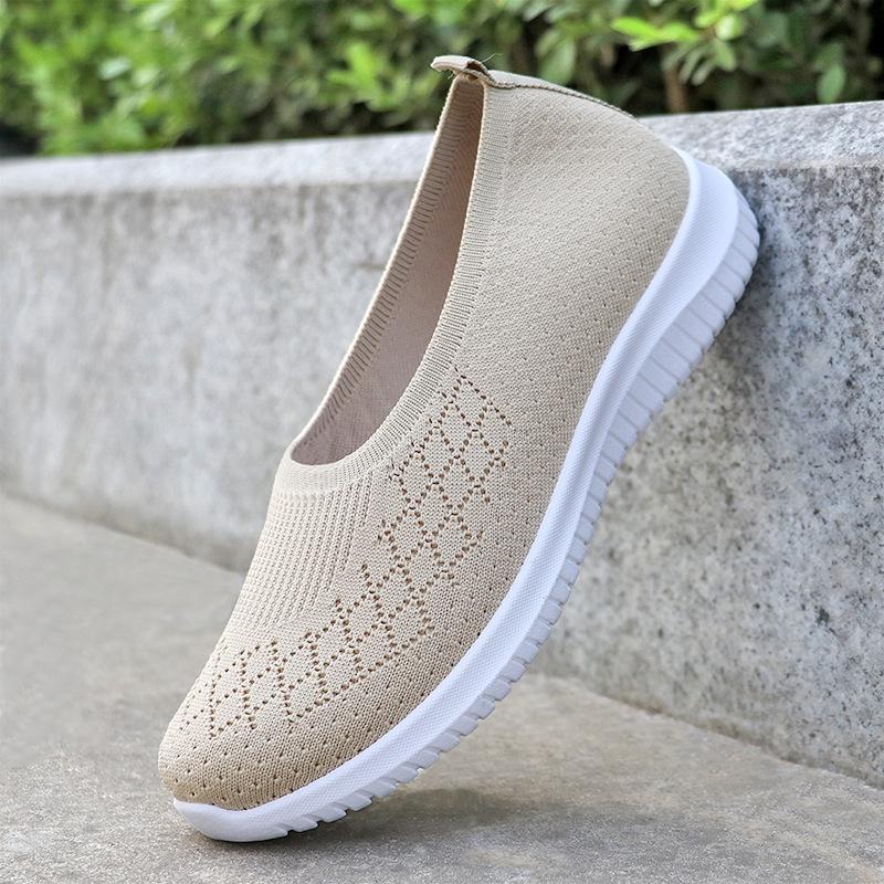 

Распродажа женской обуви тканевая обувь женская новая обувь из летучего трикотажа повседневная обувь на плоской подошве 41