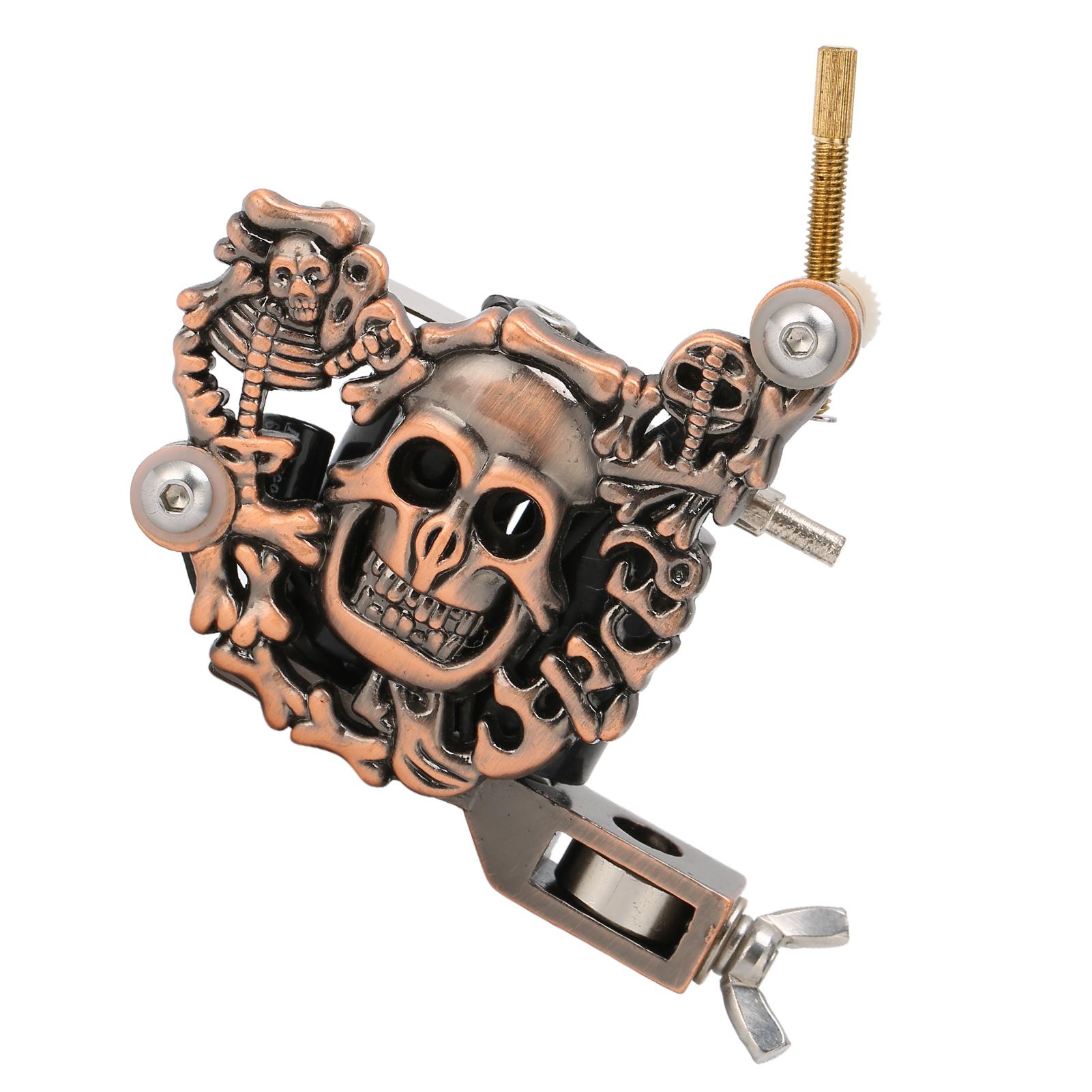 

Машинка для татуировки с рисунком черепа, традиционное устройство для татуировки на теле для татуировщика