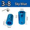 Burgundy/Sky Blue/Royal Blue Aluminum Alloy Colored Coupling Length:25mm Specification:3~10 Full Series Rigid Coupling Set Screw