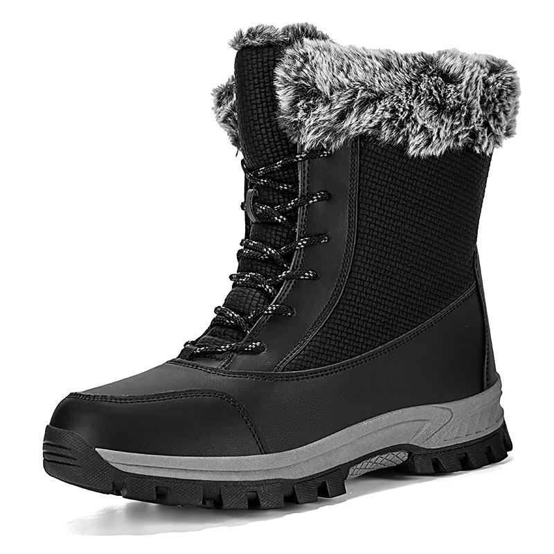 Snow Boots Men New Ladies Shoes Platform Shoes Man Flat Keep Warm Boots Ladies Casual Plush Botas Mujer Winter Shoes Men