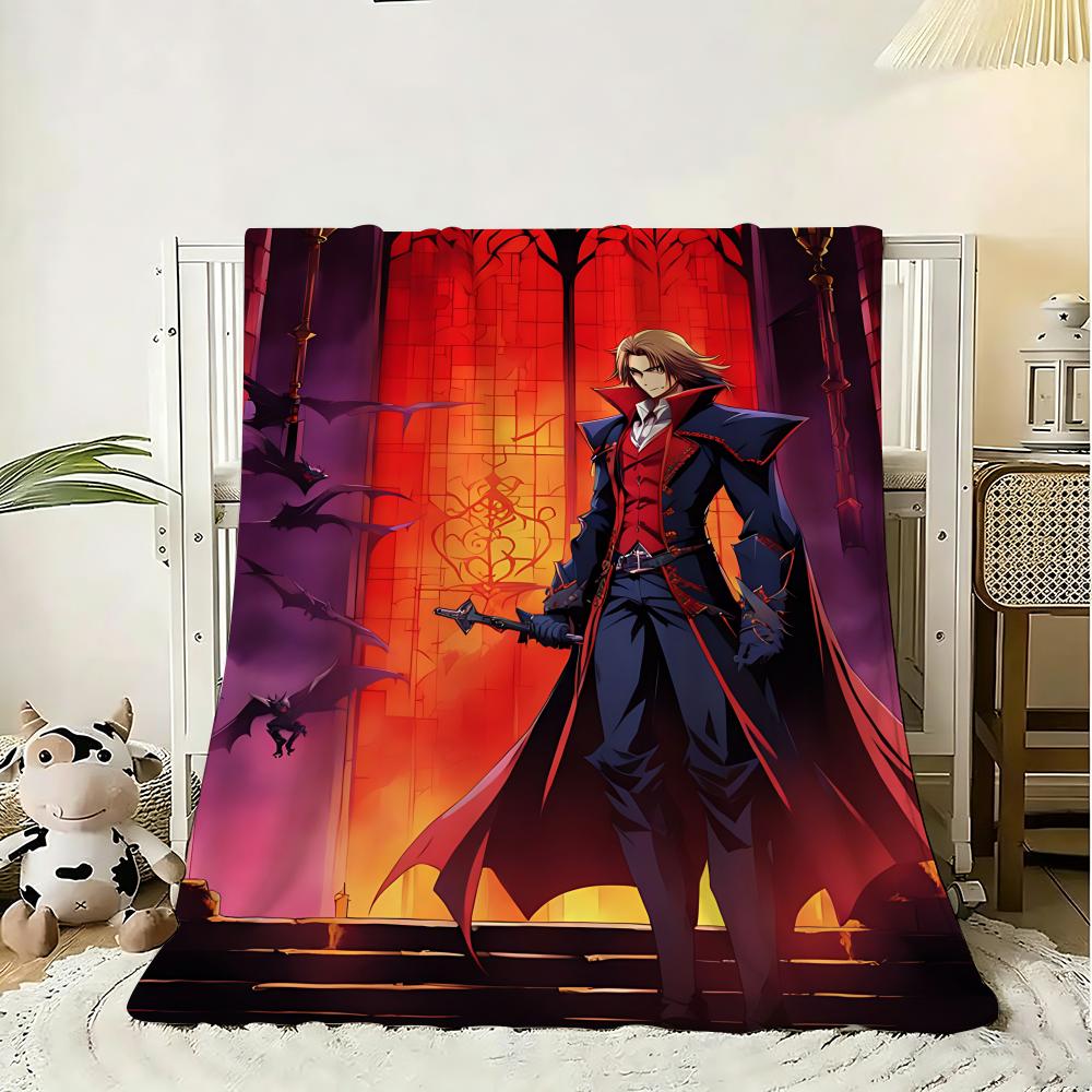 Game Castlevania Throw 240g Flannel Blanket Lightweight Soft Skin-friendly Summer Thin Throw Blanket 75x90cm
