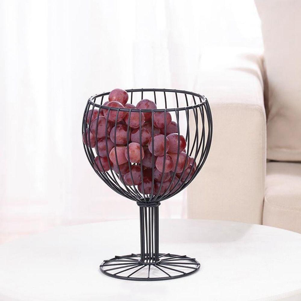Hollow Goblet Shape Fruit Basket Space Saving Fruit Display Stand Snack Storage Tray  Dessert