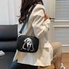 Trendy Vintage Skull Pattern Small Square Bag For Autumn 2024 Chic Korean Style