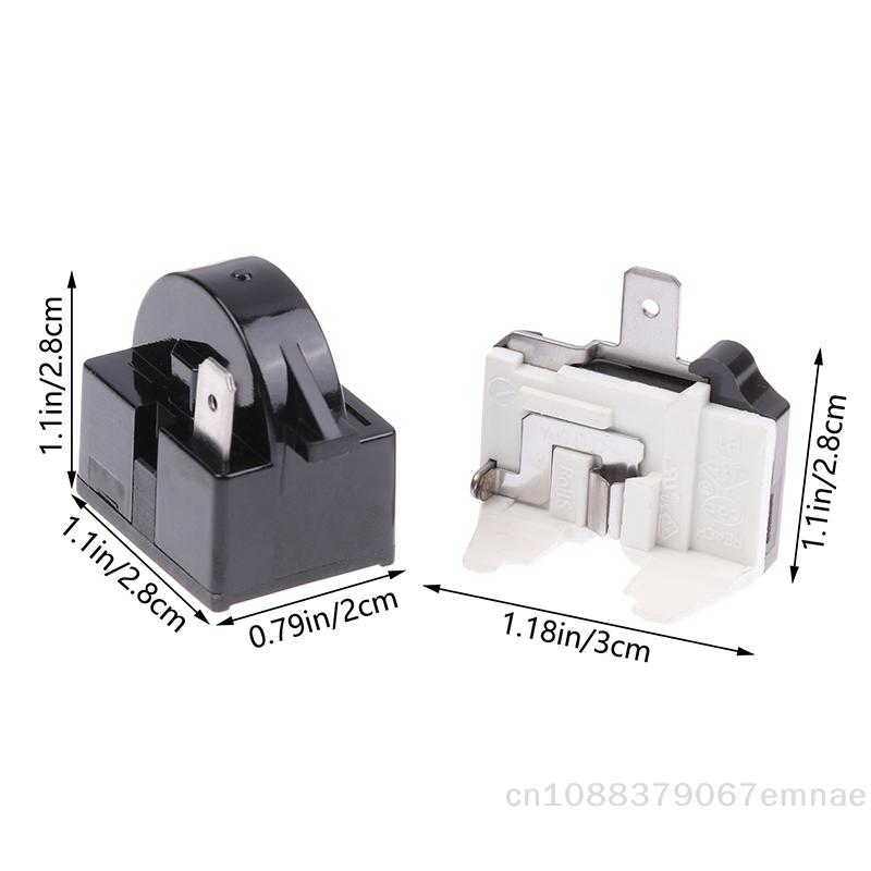 [ZYAS]Refrigerator Compressor PTC Start Relay Refrigerator Starter Overload Protector 1/2 Pin 15 Ohm 1/6H Replacement Protector