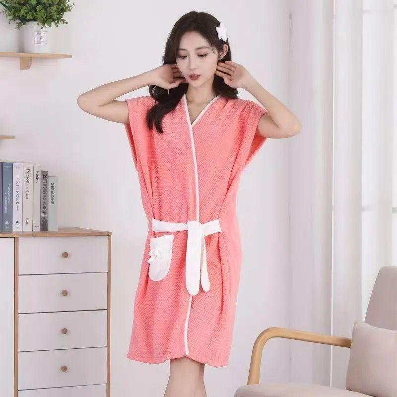 Women's Bath Towels Can Be Worn or Wrapped Shower Skirts Adult Tie Up Bathrobes Absorbent Soft