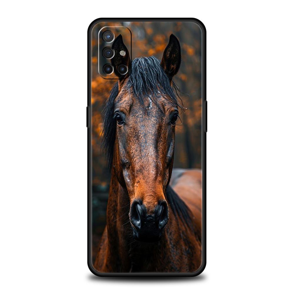 Beautiful Elegant Brown Horses Case For OnePlus 13 12 11 10 9 8 7T Pro 13R 12R 10R 9RT 8T Nord N200 N30 2T CE 2 3 5G Lite Cover