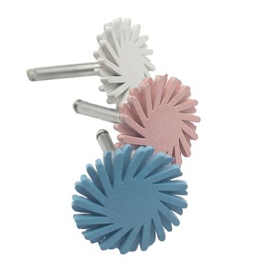 1pcs Dental Rubber Polisher Composite Resin Polishing Disc Diamond System RA Disc 14mm Wheel Spiral Flex Brush Burs 3 Colors