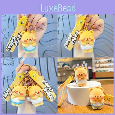 Süße Cartoon-Engel und Schürze Butterbär-Puppe Schlüsselanhänger Anhänger für Geschenke und Jubiläums-Souvenirs