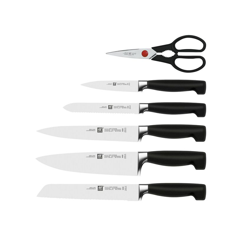 Henkel Zwilling 4-Star Self-Shaper Knife Block Gray 7P (Tax Included)