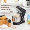 Stand Mixer, Kitchen Machine, Mixing Appliance, 6 Speeds, 5.5L Stainless Steel Bowl, Black