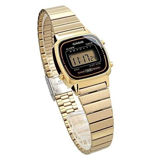 CASIO Wristwatch Ladies Digital Design LA670WGA-1 Gold Black Overseas Model